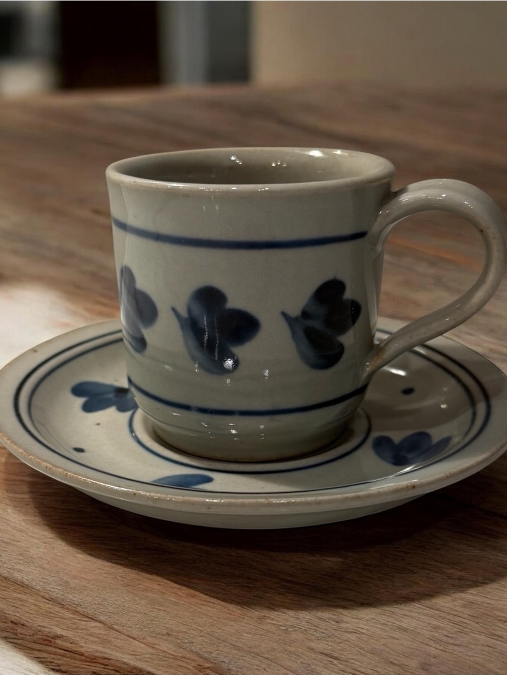Iron Mountain Stoneware Martha’s Flowers Cup and Saucer Set | Nancy Patterson